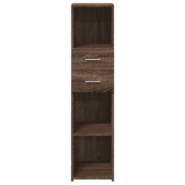 vidaXL Credenza Rovere Marrone 30x42,5x124 cm in Legno Multistrato