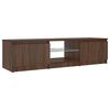 vidaXL Mobile Porta TV con Luci LED rovere marrone 140x40x36 cm
