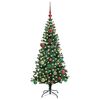 vidaXL Albero di Natale artificiale con luci integrate Verde 150 cm