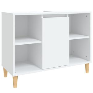 vidaXL Mobile Lavabo Bianco 80x33x60 cm in Legno Multistrato