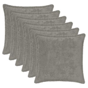 vidaXL Federa 6 pz HOUTEN Grigio Chiaro 30 x 30 cm