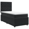 vidaXL Letto box spring con materasso Nero 80 x 200 cm Velluto