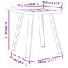 vidaXL Tavolo da Giardino Antracite 34x34x38 cm Acciaio