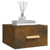 vidaXL Comodini a Muro 2 pz Rovere Fumo 35x35x20 cm