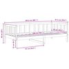 vidaXL Dormeuse Bianca in Legno Massello di Pino 90x200 cm