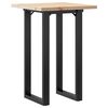 vidaXL Tavolo da Pranzo Telaio a O 50x50x75,5 cm Legno Pino e Acciaio