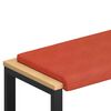 vidaXL Cuscino per panchina corduroy Rosso Arancio Profondit&agrave; 35 cm