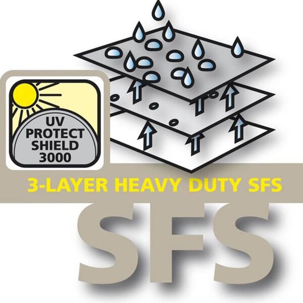 Eurotrail Fodera per Ombrellone 260x60 cm Grigia