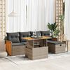 vidaXL Set Divano da Giardino 6 pz con Cuscini Grigio in Polyrattan