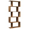 vidaXL Libreria Divisorio 5Ripiani Legno Antico 70x24x161cm Truciolato