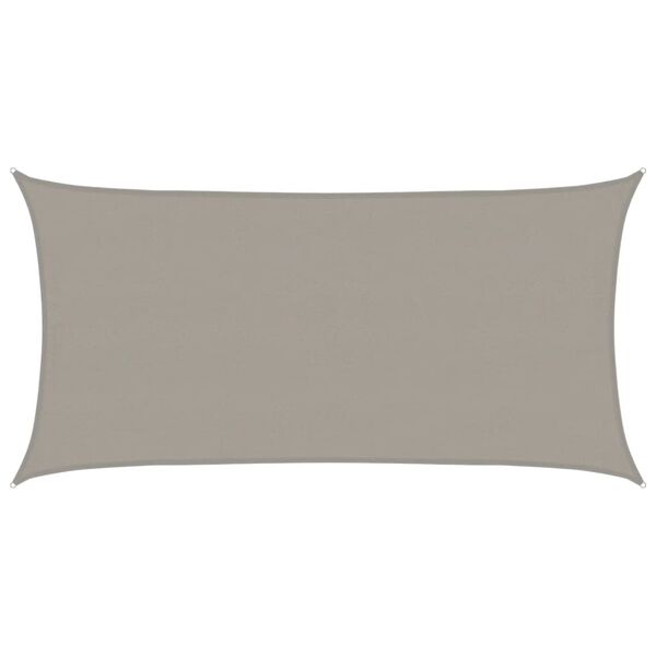 vidaXL Vela Parasole 160 g/m&sup2; Rettangolare Grigio Chiaro 4x7 m in HDPE