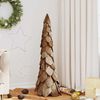 vidaXL Albero di Natale Marrone 110 cm Legno massello di teak
