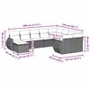 vidaXL Set Divano Giardino 10 pz con Cuscini Grigio Chiaro Polyrattan