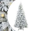 vidaXL Albero di Natale Artificiale con Rami Pieghevoli Bianco 240 cm