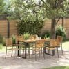 vidaXL Set da Pranzo per Giardino 7 pcs Grigio e Marrone polyrattan