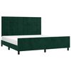 vidaXL Giroletto senza Materasso Verde Scuro 160x200 cm in Velluto
