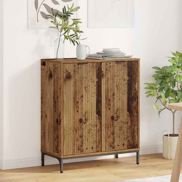 vidaXL Credenza Legno vecchio 69,5 x 33 x 82 cm Legno multistrato