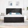 vidaXL Letto a molle con materasso Nero 200 x 180 cm Poliestere
