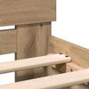 vidaXL Struttura del letto Rovere artigianale 203 x 185 x 70 cm