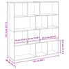vidaXL Libreria Grigio Sonoma 132x29x141,5 cm in Legno Multistrato