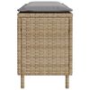 vidaXL Panca da Giardino con Cuscino Beige 110x30x40,5cm in Polyrattan