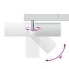vidaXL Faretto da soffitto Bianco 38 x 5.5 x 16.5 cm Acciaio