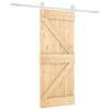 vidaXL Porta scorrevole Naturale e Bianco 85 x 210 cm