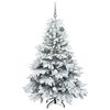 vidaXL Albero di Natale artificiale con 150 LED Bianco 150 cm PE e PVC