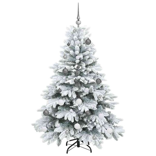 vidaXL Albero di Natale artificiale con 150 LED Bianco 150 cm PE e PVC