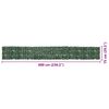vidaXL Paravento da Balcone con Foglie Verde Scuro 600x75 cm