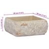 vidaXL Lavandino Crema 30x30x13 cm in Marmo