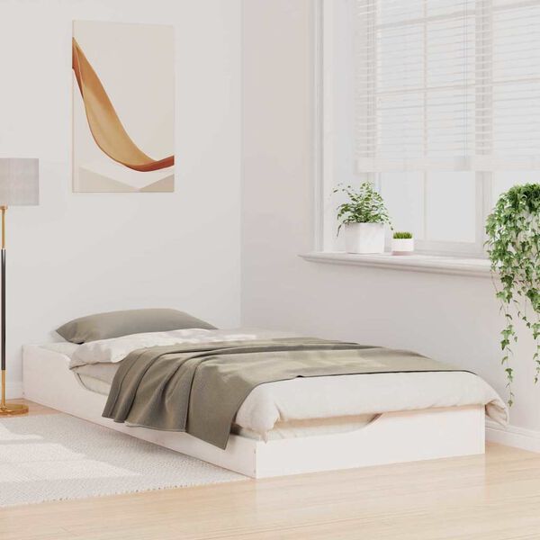 vidaXL Struttura del letto Bianco 80 x 210 cm Pino massello