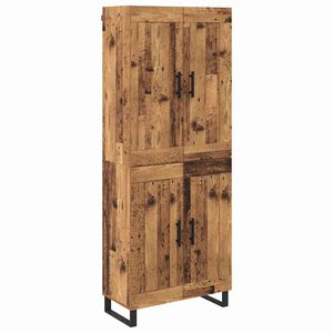vidaXL Credenza Legno vecchio 69,5 x 34 x 180 cm Legno multistrato