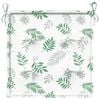 vidaXL Cuscini per Sedia 4pz Motivo a Foglie 50x50x4 cm in Tessuto