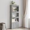 vidaXL Credenza Grigio Sonoma 63x33x180 cm in Truciolato