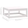 vidaXL Set Salotto Giardino 8pz con Cuscini Bianco Legno Massello Pino