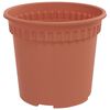 vidaXL Vaso Rotondo per Fiori 24 pcs Rosso Mattone &Oslash; 15 x 12 cm