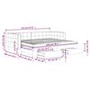vidaXL Divano Letto Estraibile Cassetti Grigio Scuro 90x200cm Velluto