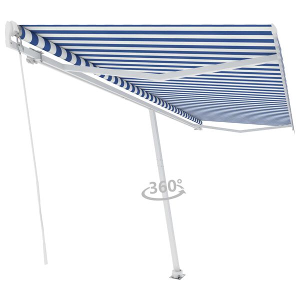 vidaXL Tenda da Sole Manuale Autoportante 500x350 cm Crema