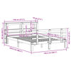 vidaXL Giroletto con Testiera 140x200 cm in Legno Massello di Pino