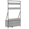 vidaXL Appendiabiti con Porta Scarpe Grigio Sonoma 100x41x184 cm