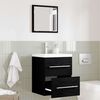 vidaXL Set di mobili per il bagno con cassetto Nero 41 x 38,5 x 48 cm