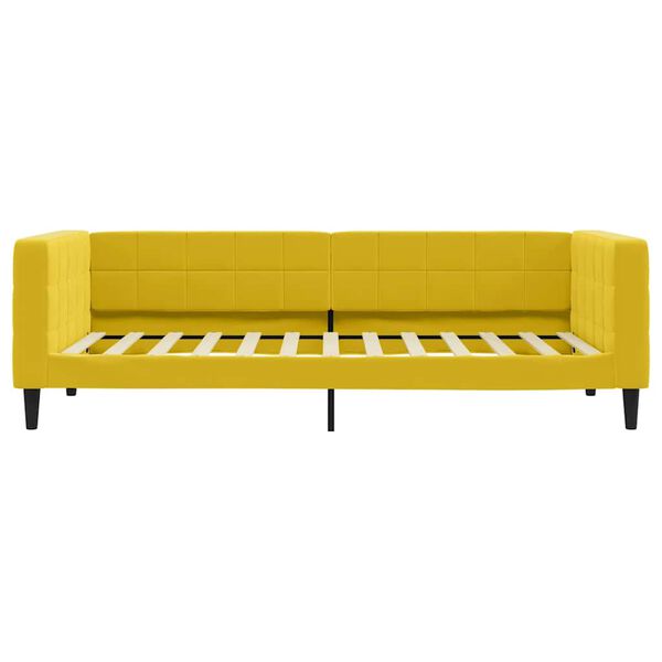 vidaXL Letto da Giorno Giallo 100x200 cm in Velluto