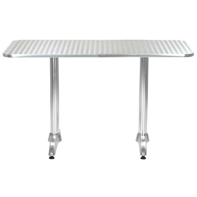 vidaXL Tavolo da Giardino Argento 120x60x70 cm in Alluminio
