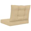 vidaXL Cuscino per divano da esterno 2 pcs Beige Poliestere
