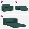 vidaXL Divano letto 110cm Verde Scuro Tessuto