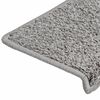 vidaXL Tappetini per scale 10 pz 65x21x4 cm Grigio Bordo rettangolare