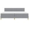 vidaXL Letto a molle con materasso Grigio chiaro 200 x 200 cm Tessuto