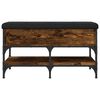 vidaXL Panca Porta Scarpe Rovere Fumo 82x42x45 cm in Legno Multistrato