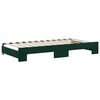 vidaXL Divano Letto Estraibile Materassi Verde Scuro 100x200 Velluto